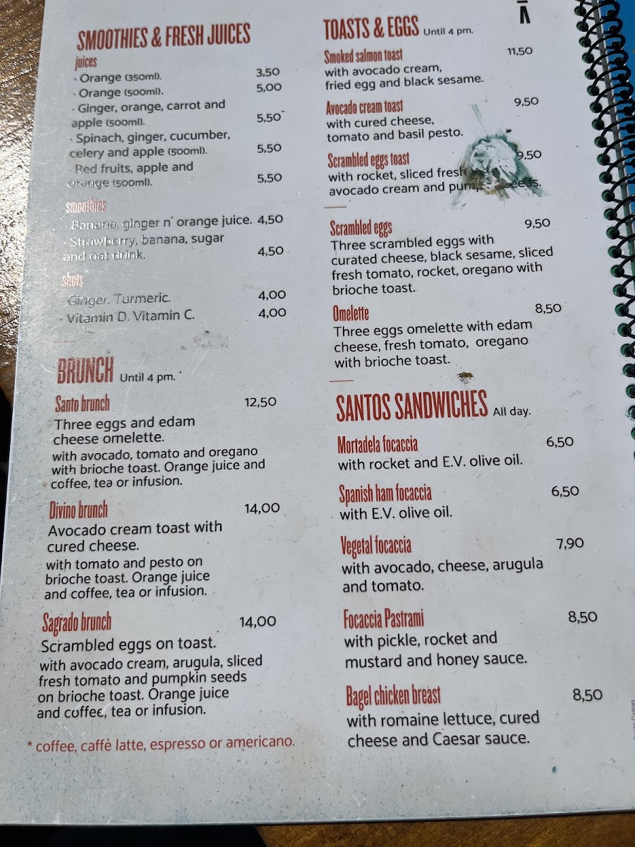 Menu Santa Coffee Camas-5